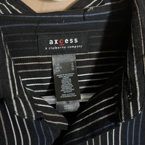 Axcess colourful stripes dress shirt. L4 - Picture 3 of 5